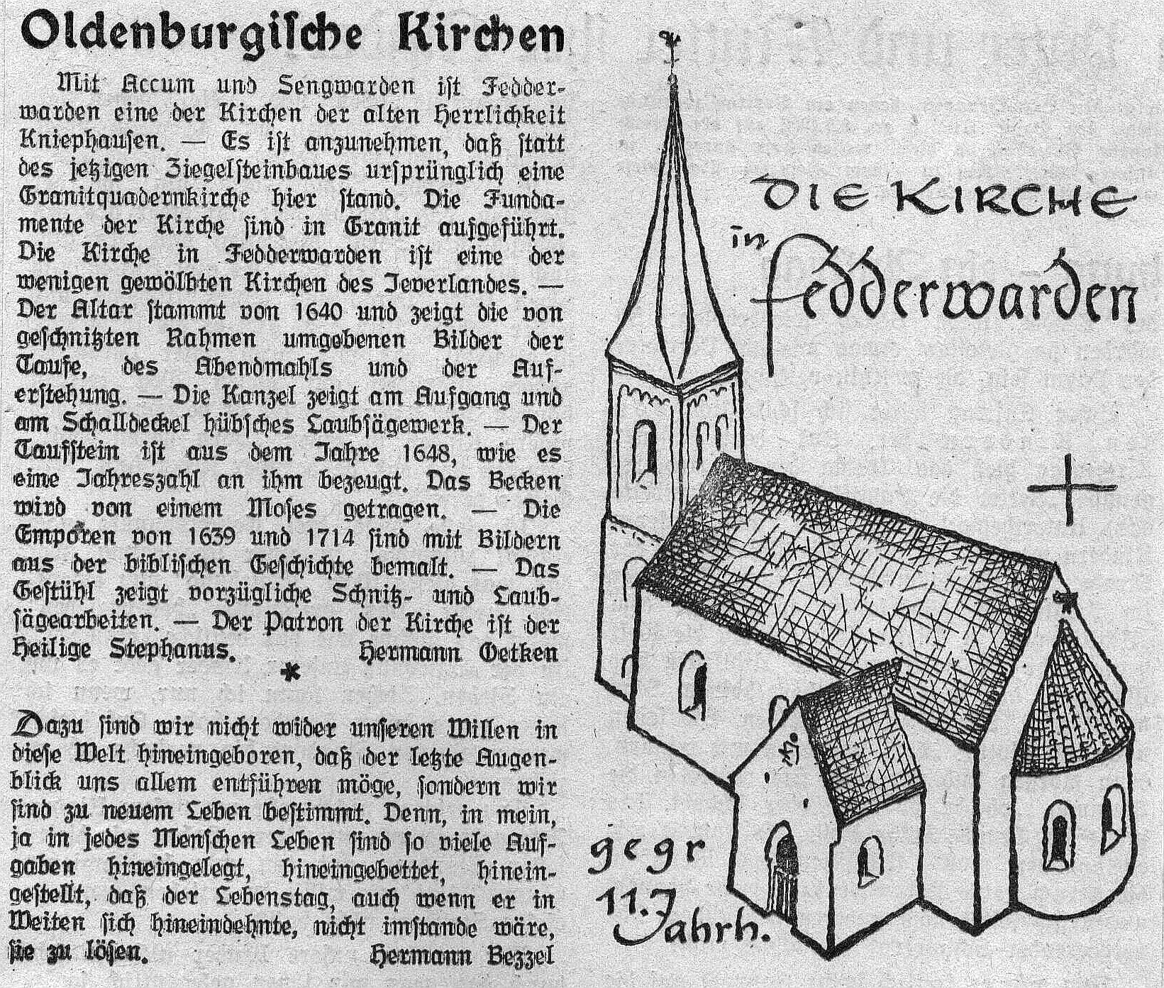 Kirche in Fedderwarden