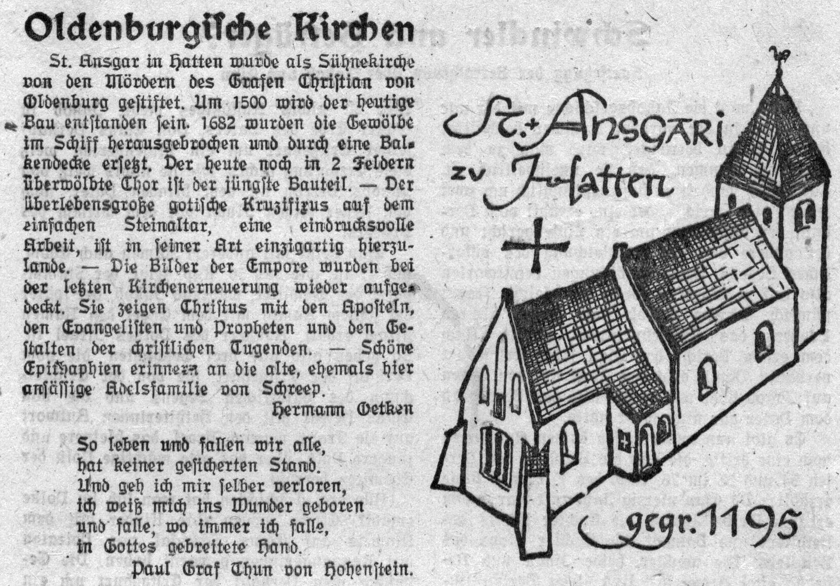 Kirche in Hatten