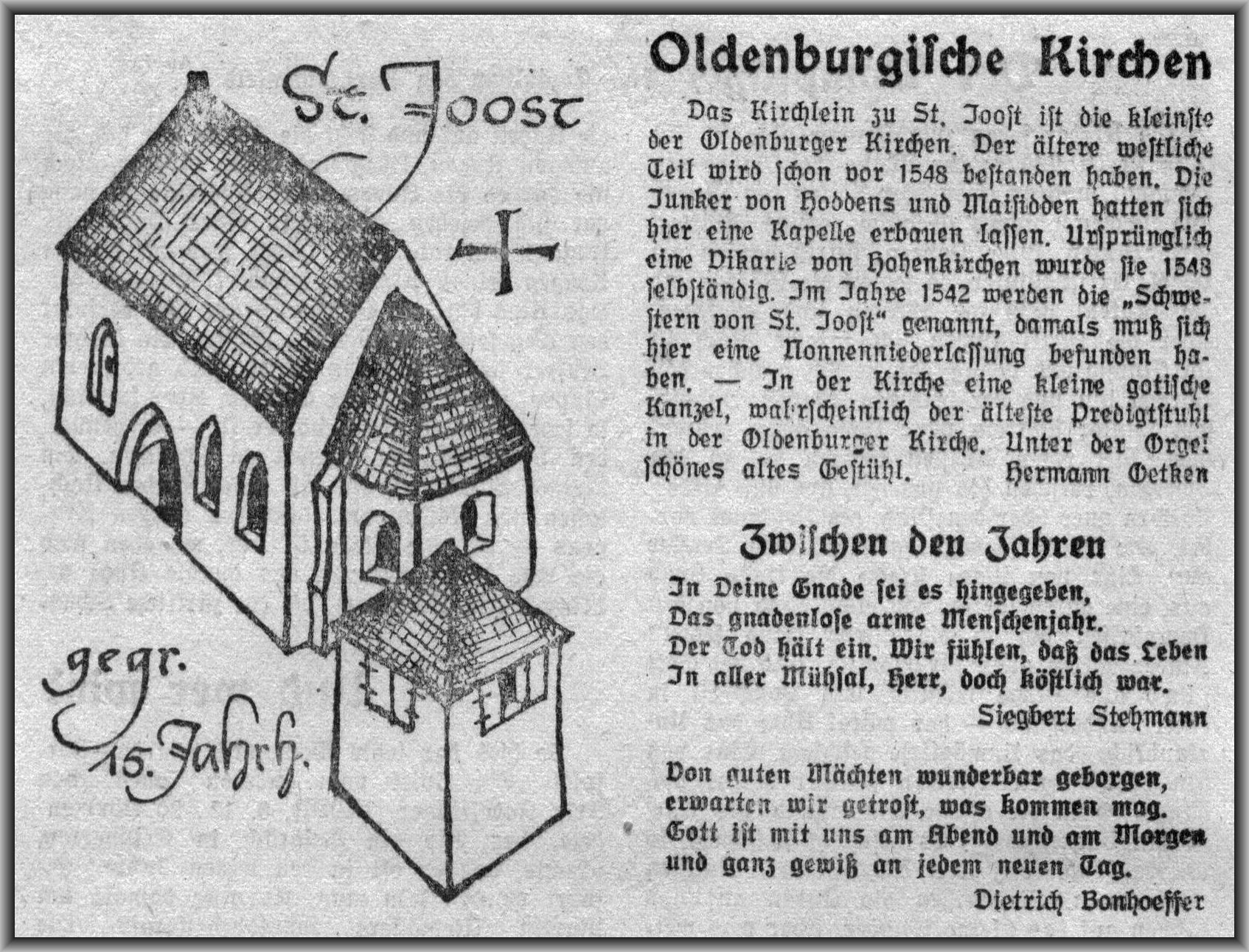 Kirche in Sankt Joost